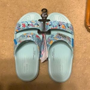 Little Mermaid Vera Bradley Croc Slides W6